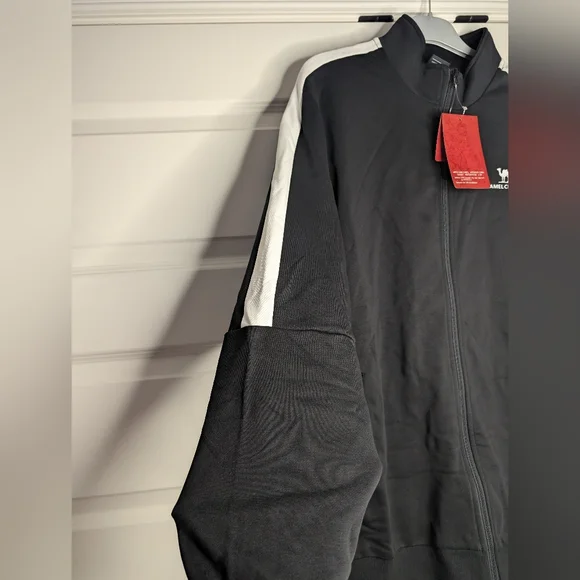 NWT Camel Crown XXXL Mens Black Jacket Zipper Long Sleeve - Picture 3 of 14